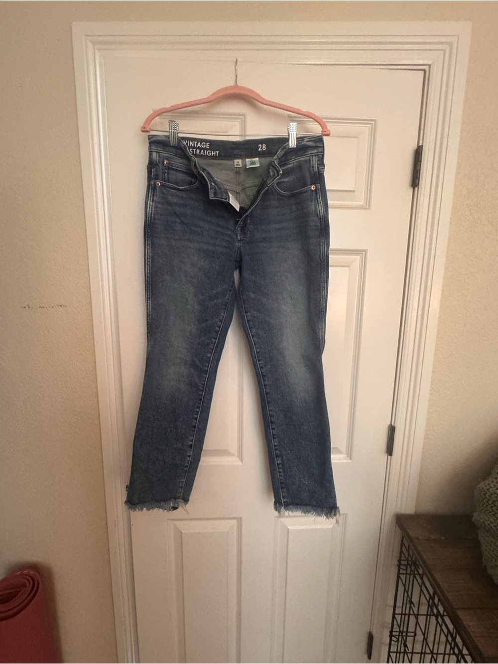 J. Crew Women's Straight Leg Jeans - Distressed Blue
